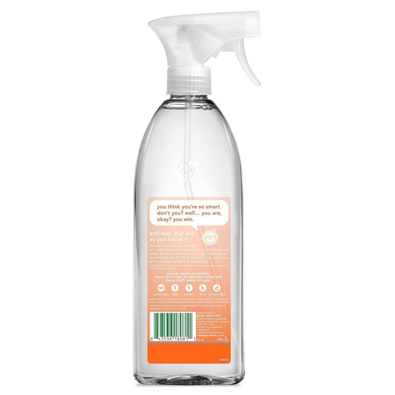 Method Antibacterial All-Purpose Cleaner Spray, Kills Germs & Disinfects Home, Orange Yuzu Scent - 828 ml - Image 2